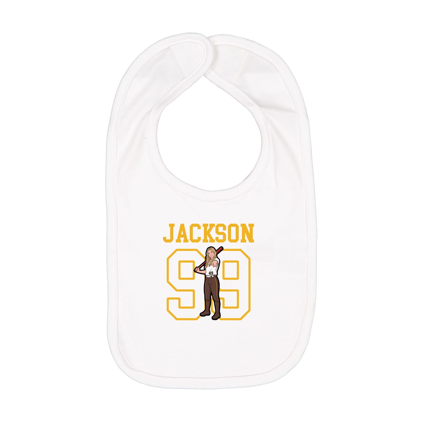 Infant Bib — Shirsey in White