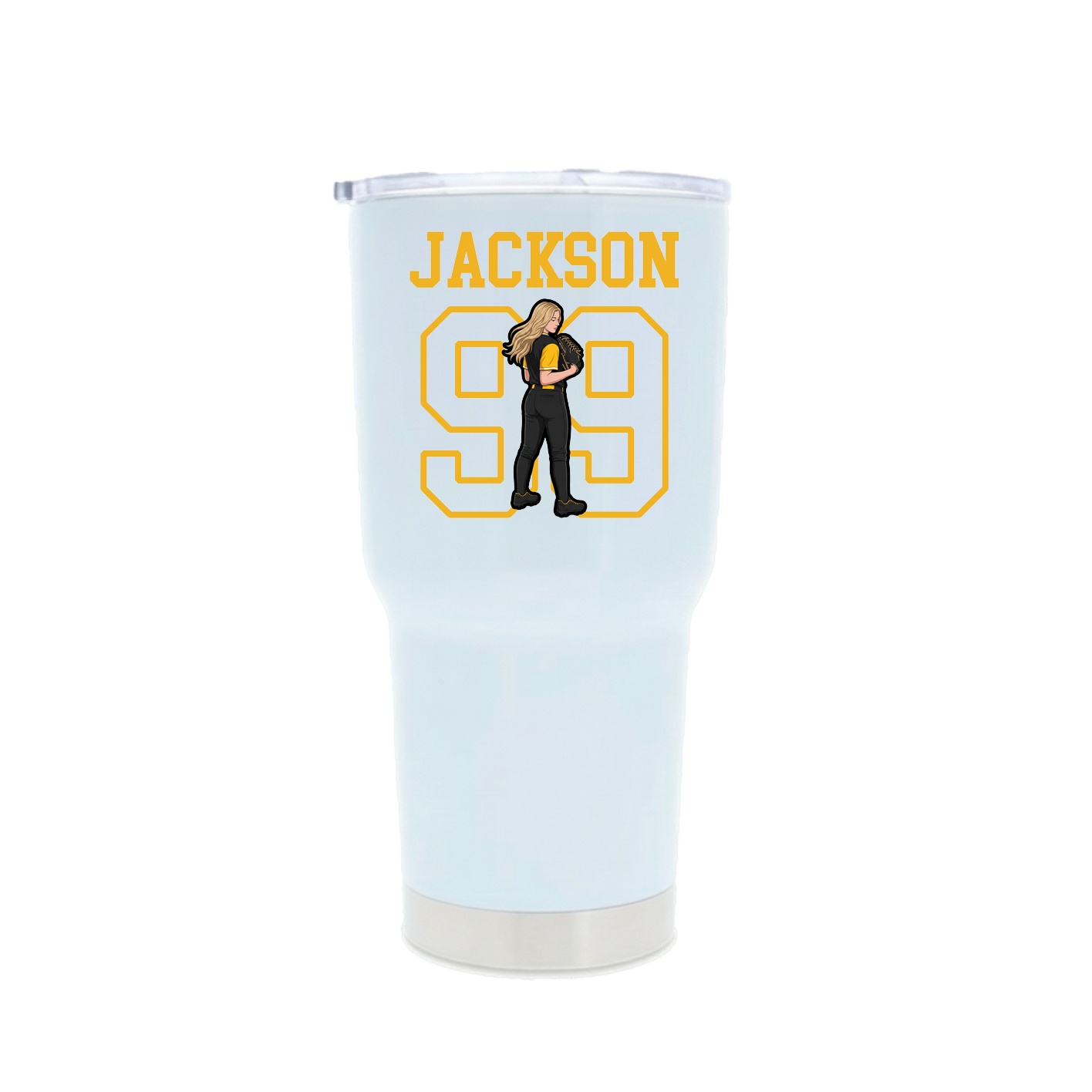 30oz Stainless Steel Tumbler — Shirsey in White