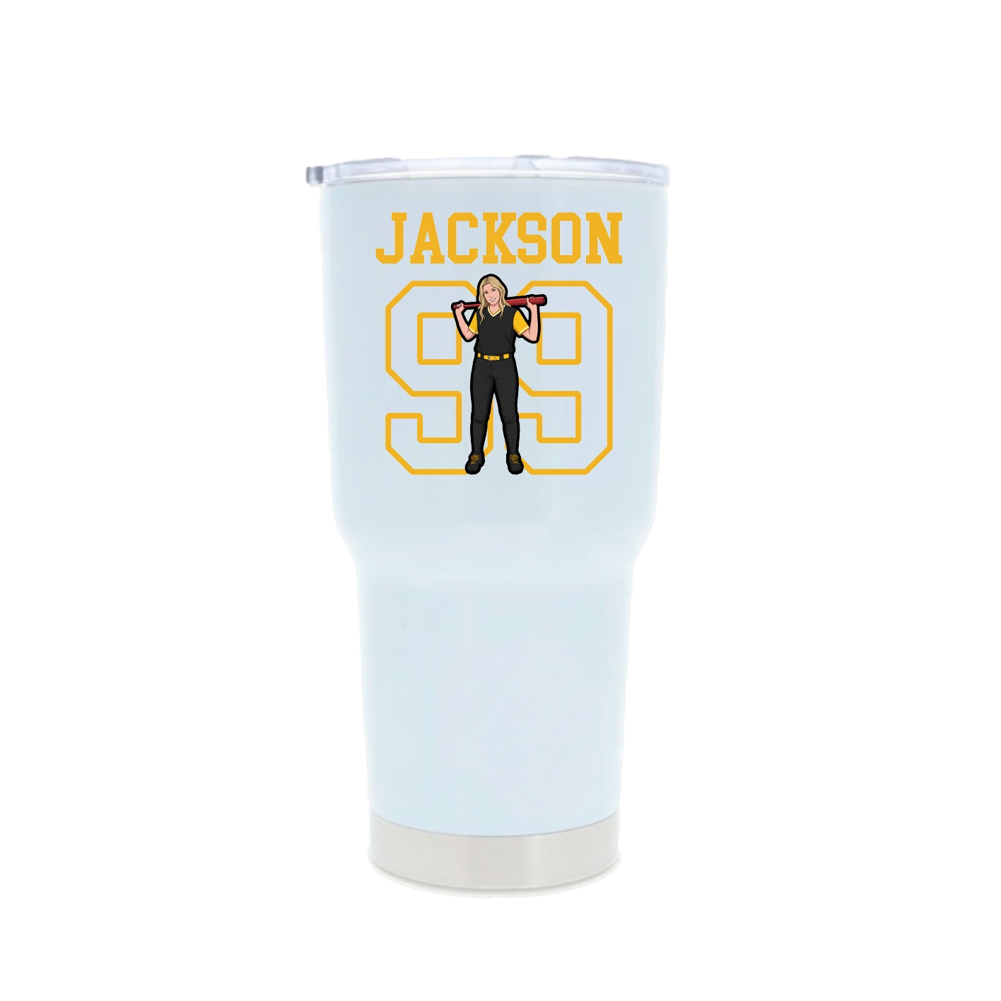 30oz Stainless Steel Tumbler — Shirsey in White