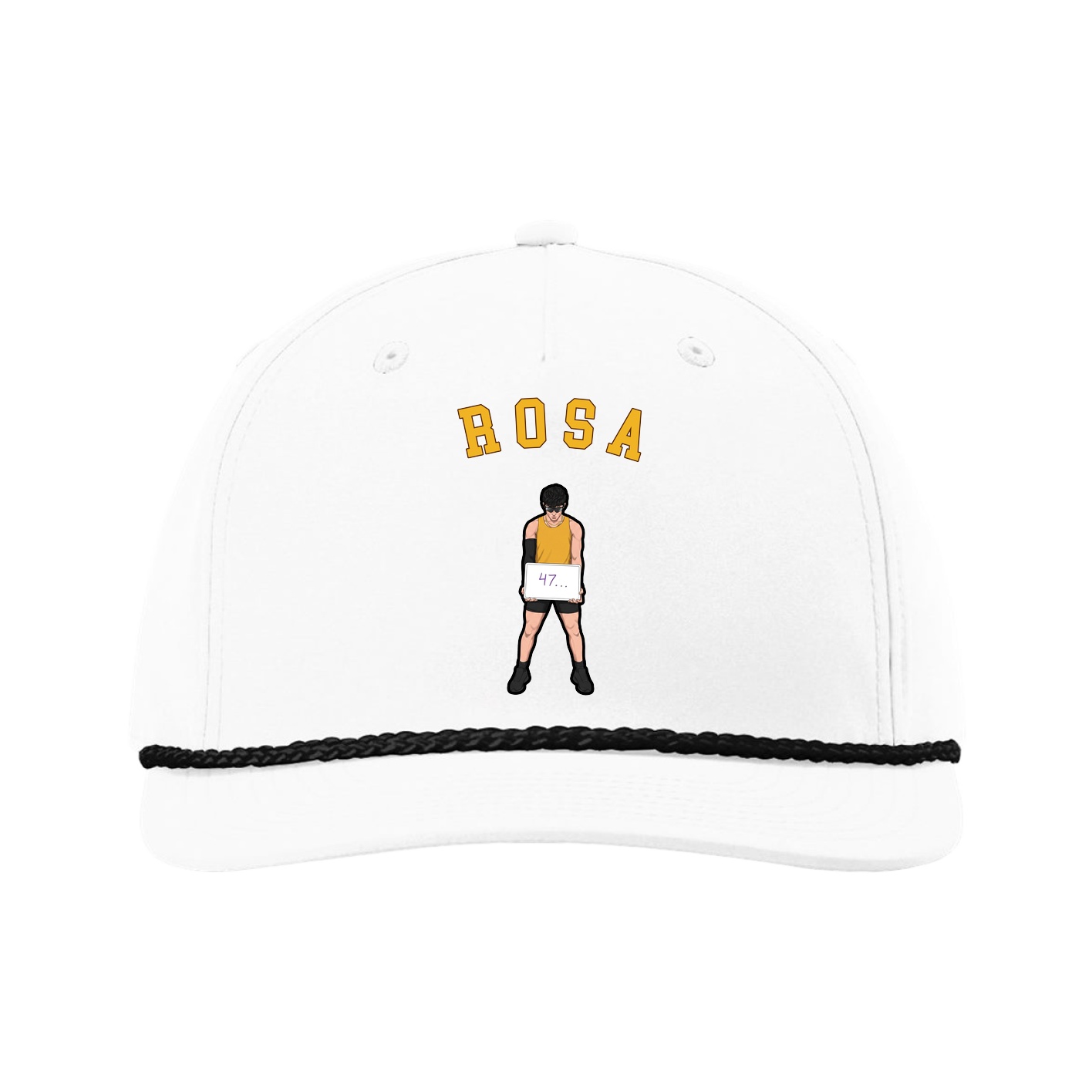Five-Panel Classic Rope Cap — Shirsey Arch in White