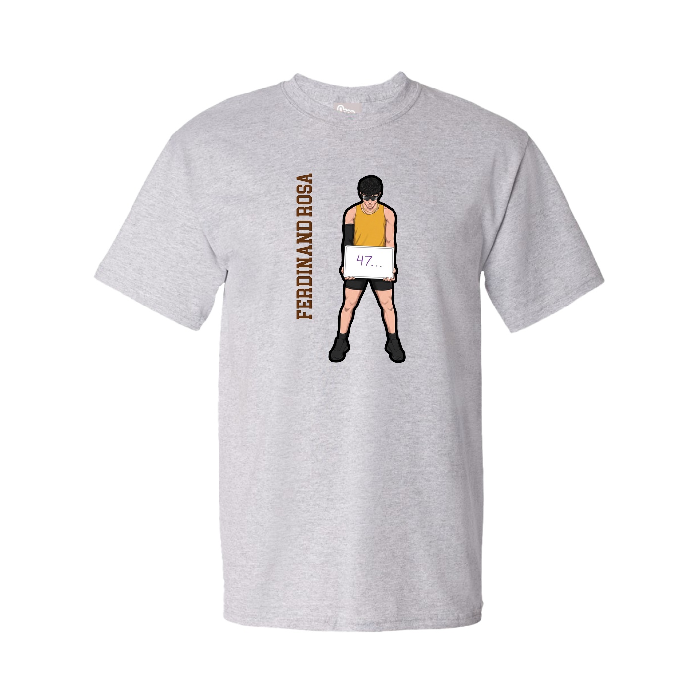 Tee — Name Vertical in Grey
