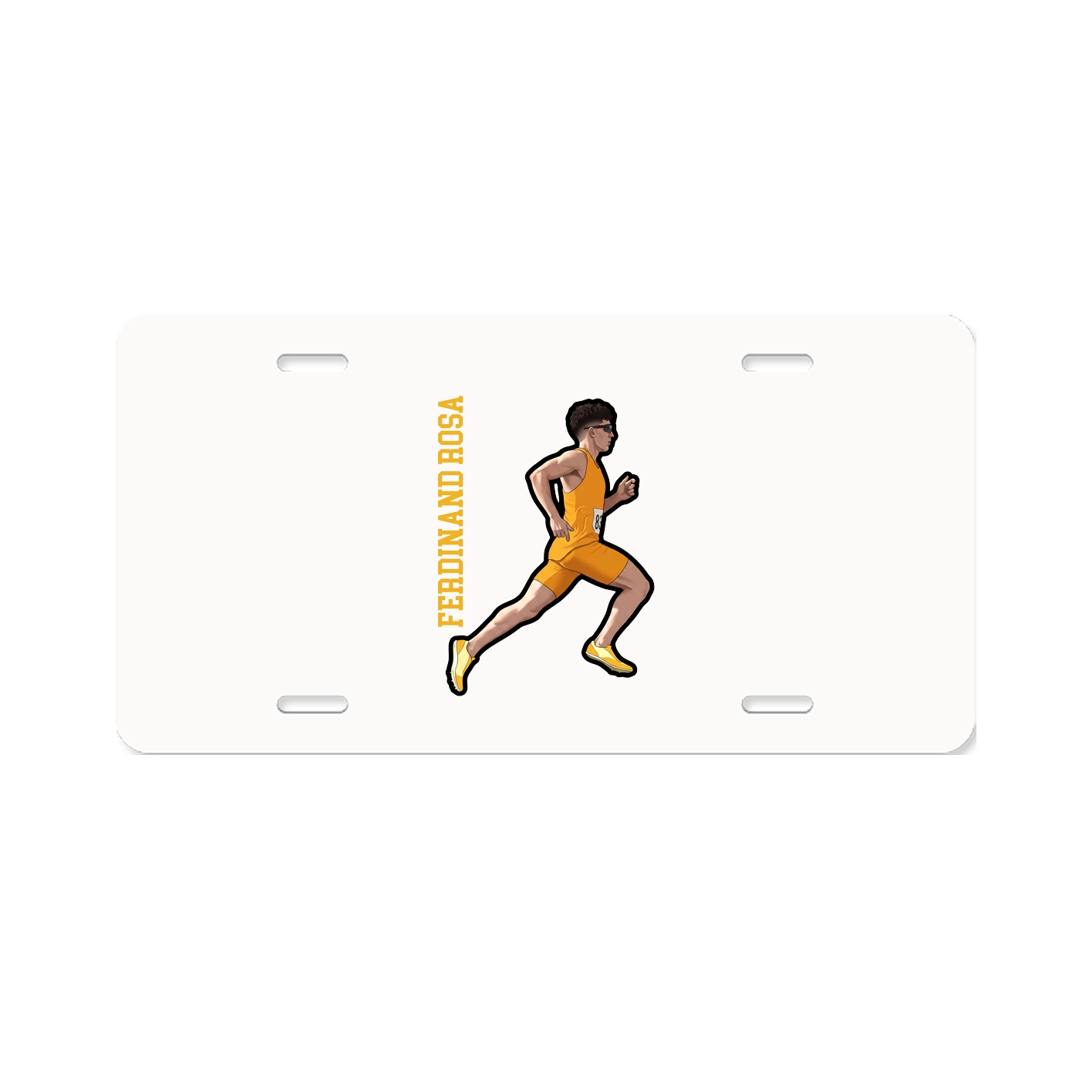 License Plate — Name Vertical in Classic