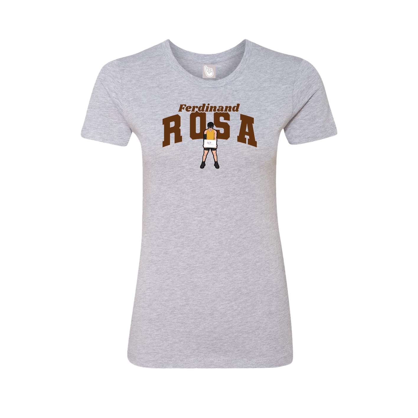 Fitted Women's Tee — Signature Arch in Grey