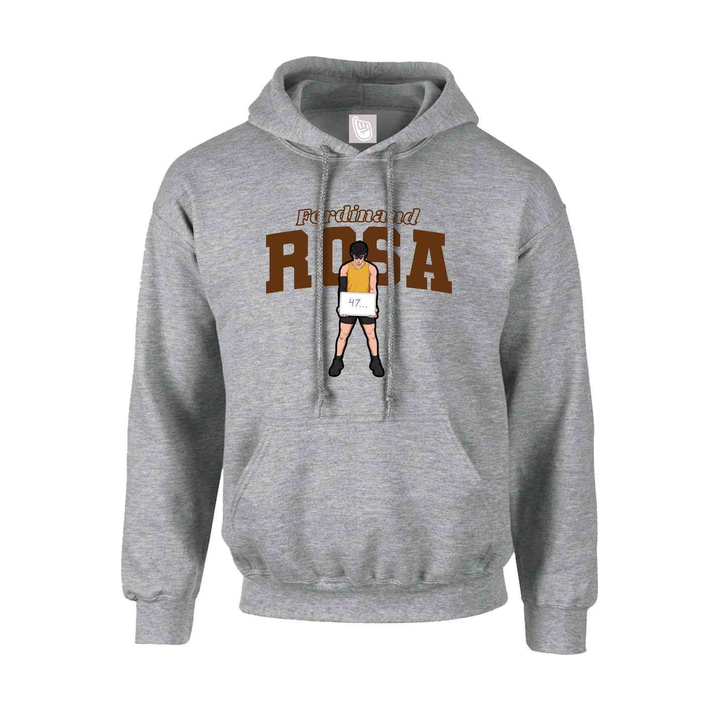 Hoodie — Name Arch in Grey