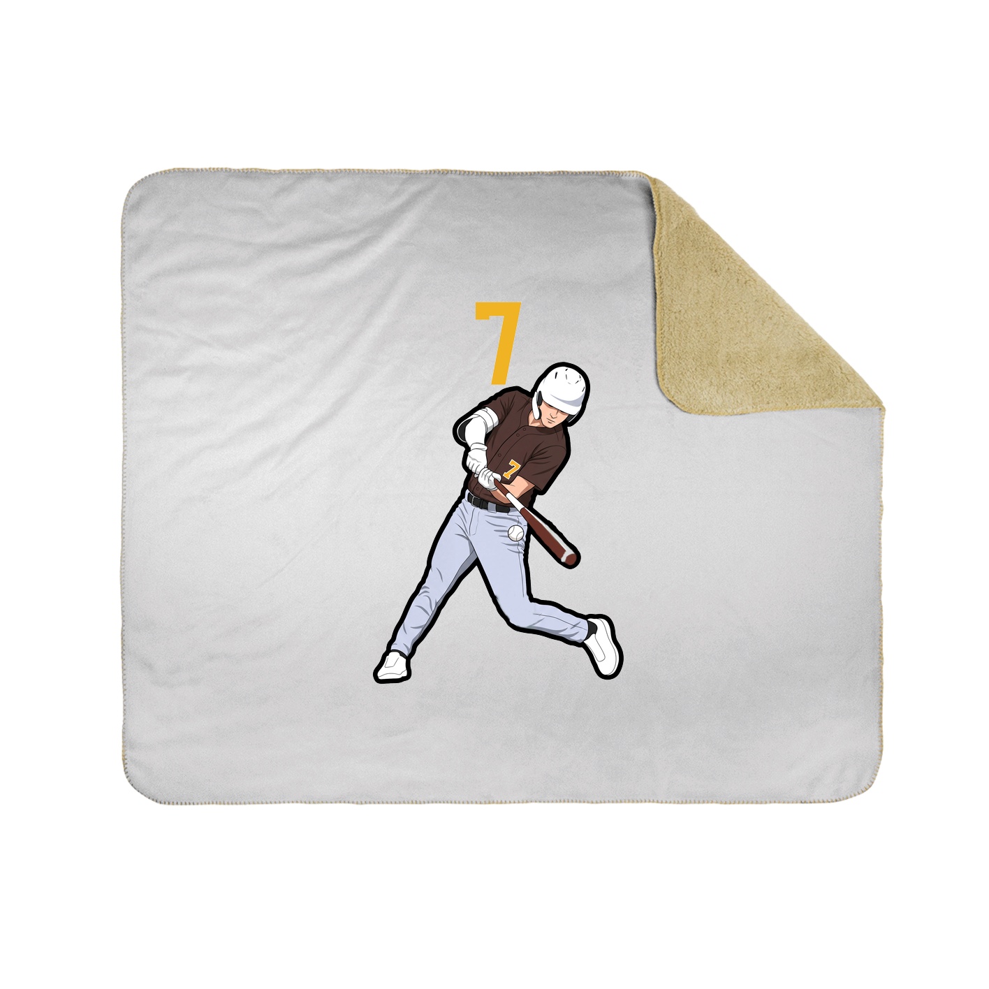 Throw Blanket — Number Top in White