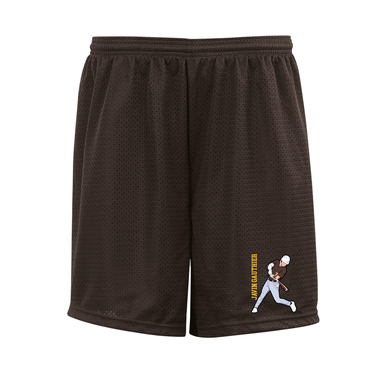 Shorts — Name Vertical in Brown