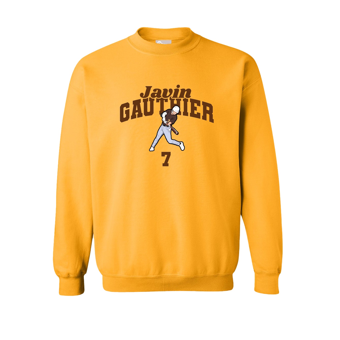 Fleece Crew — Signature Arch in Gold