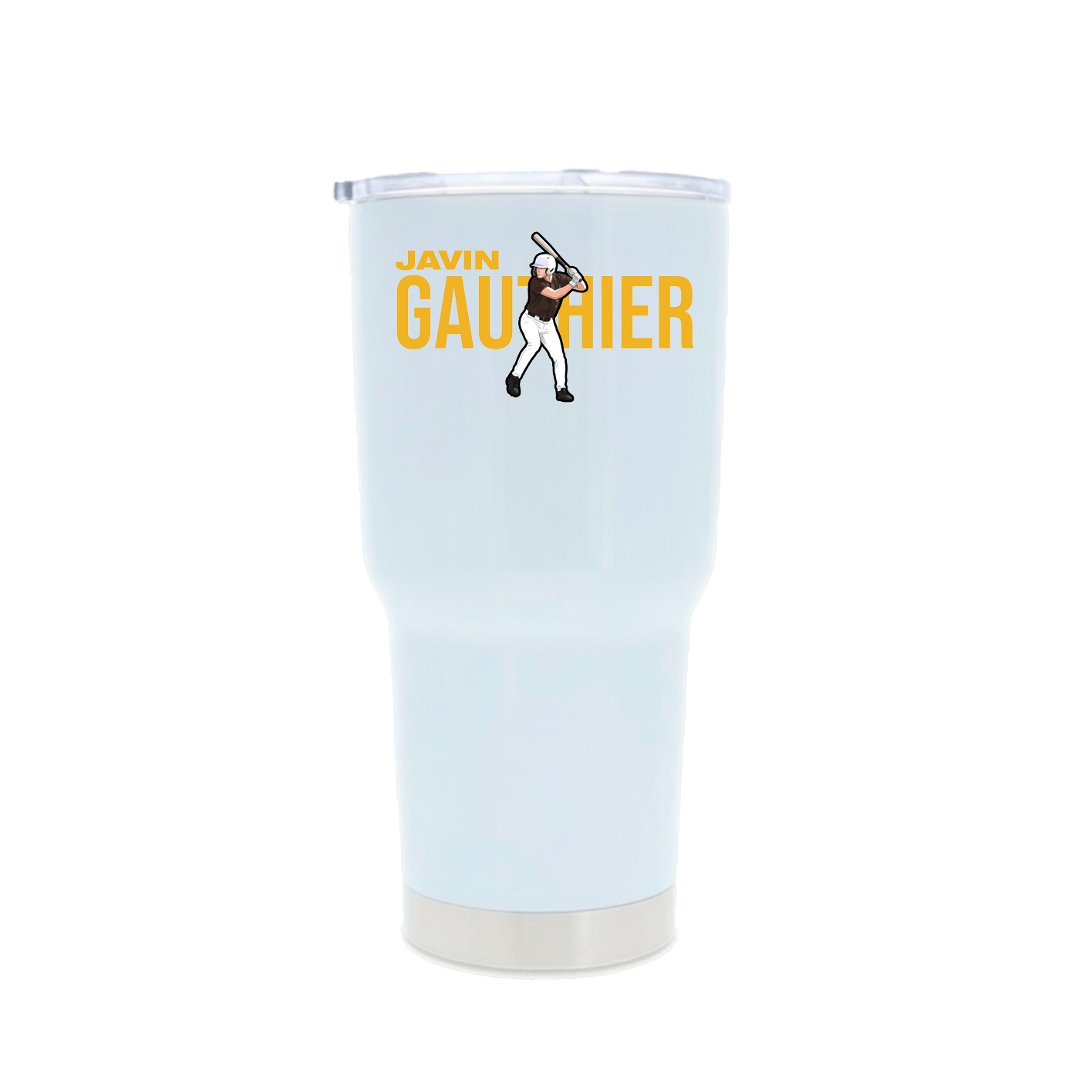 30oz Stainless Steel Tumbler — Player Name in White