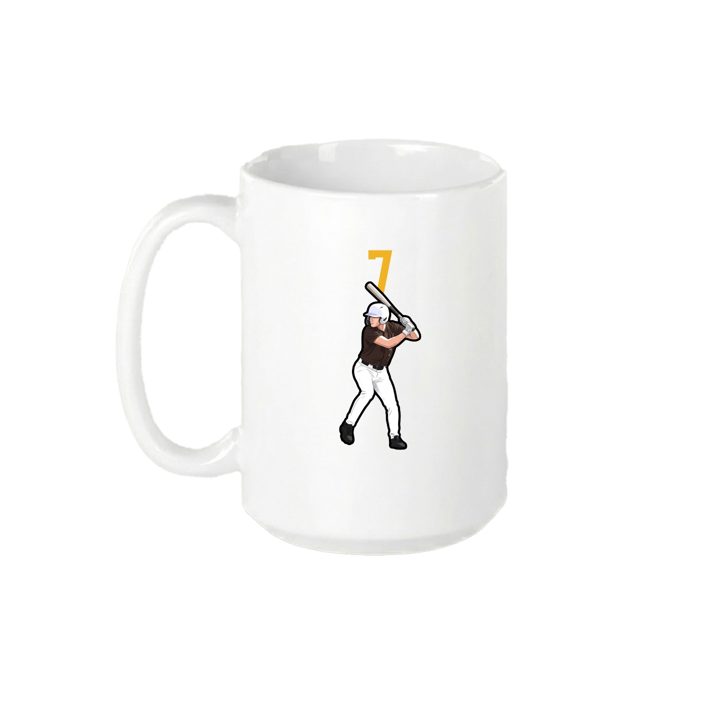 15oz Coffee Mug — Number Top in White