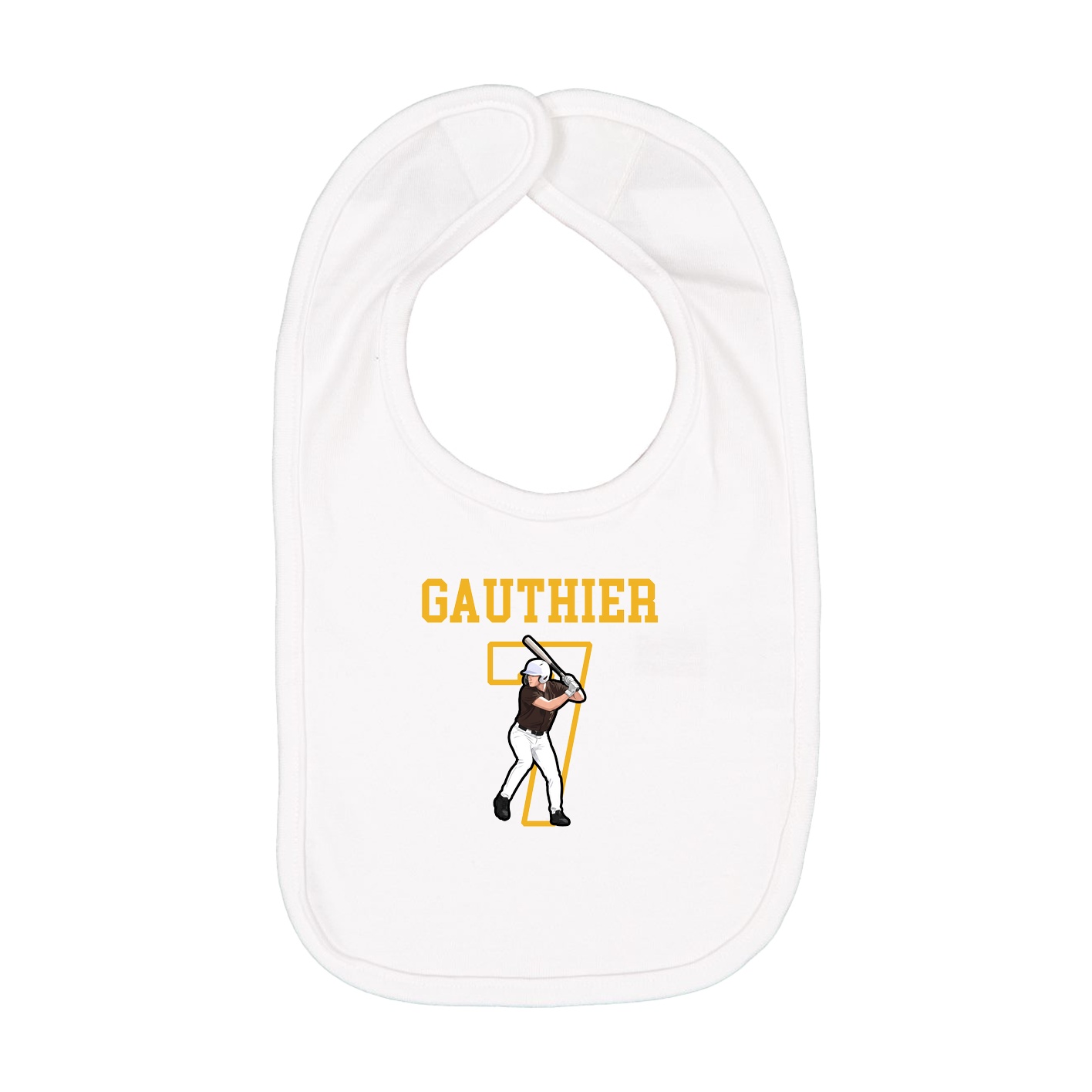 Infant Bib — Shirsey in White