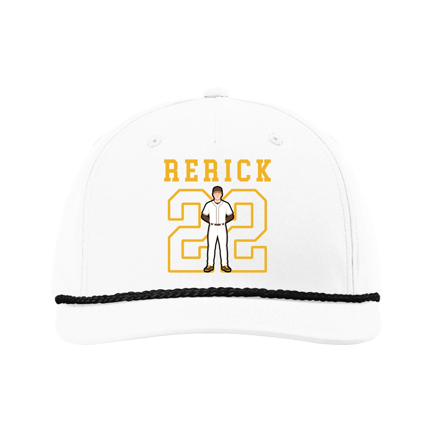 Five-Panel Classic Rope Cap — Shirsey in White