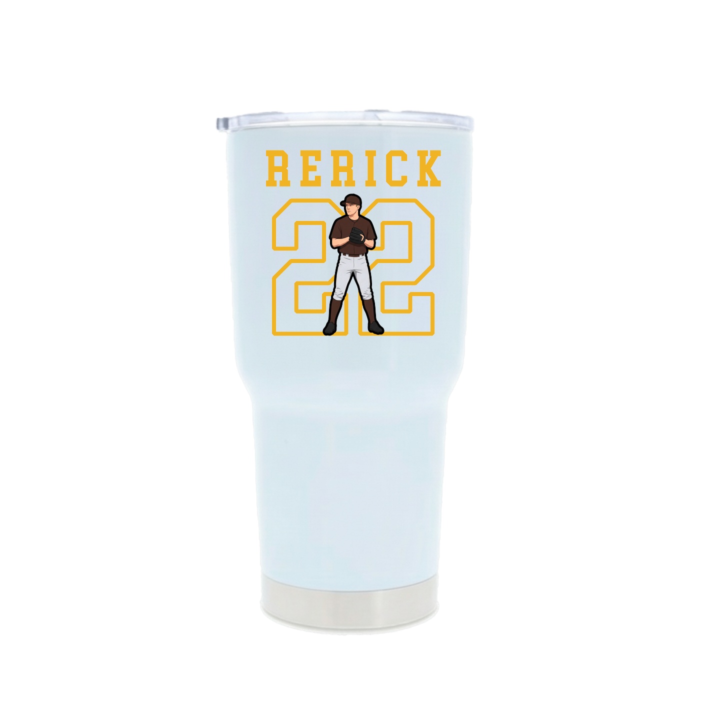 30oz Stainless Steel Tumbler — Shirsey in White