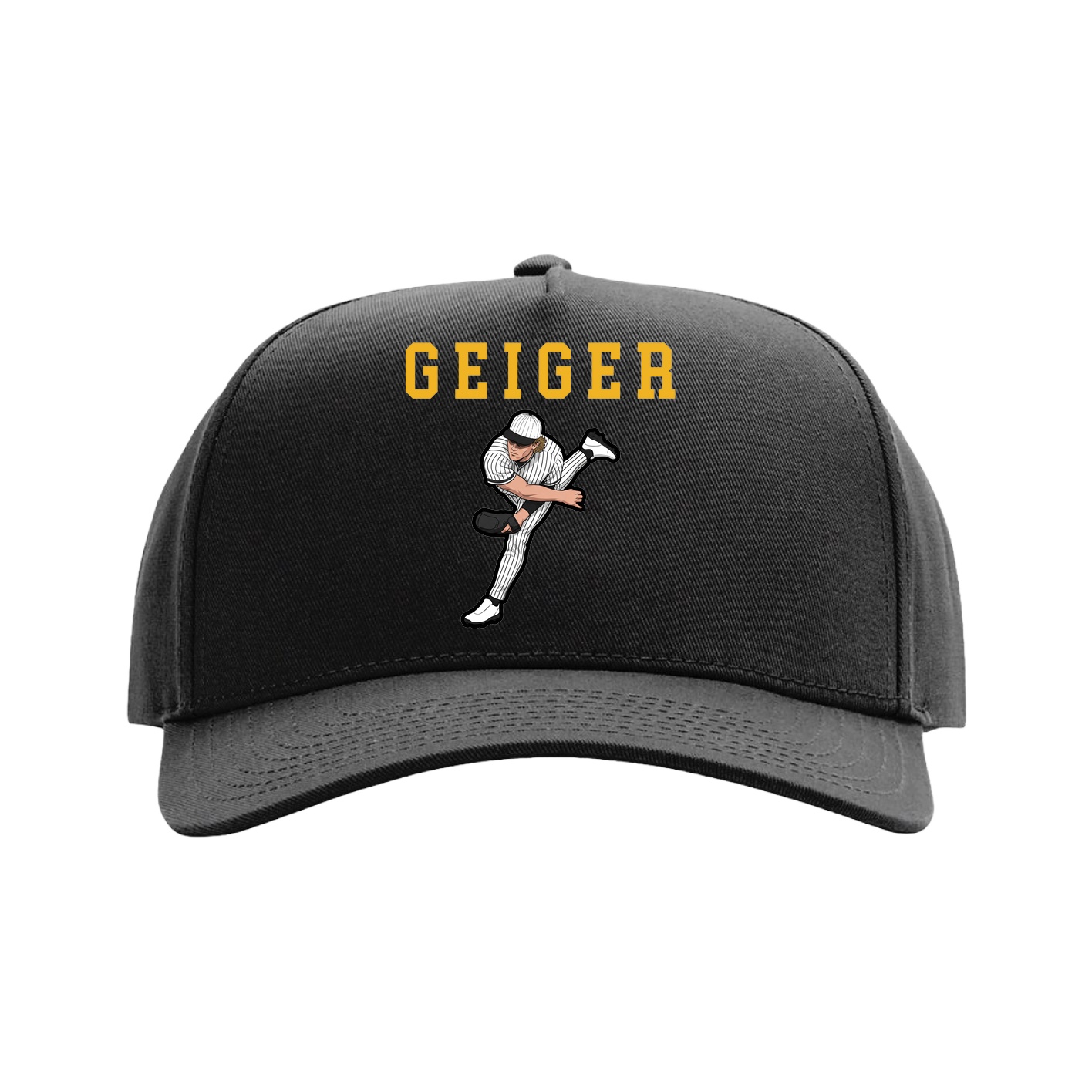 Full Fabric Five-Panel Champ Cap — Shirsey in Black