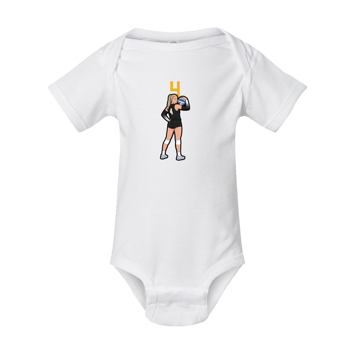Baby Onesie — Number Top in White