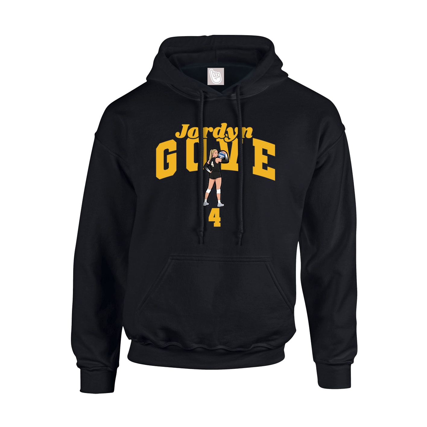 Youth Hoodie — Signature Arch in Black