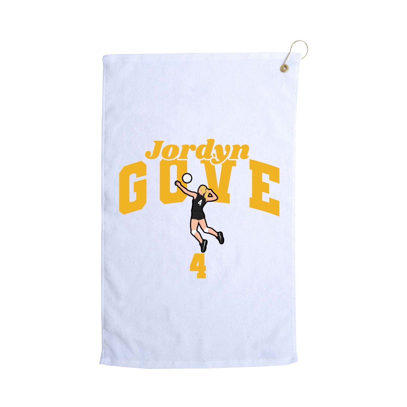 Golf Towel — Signature Arch in White