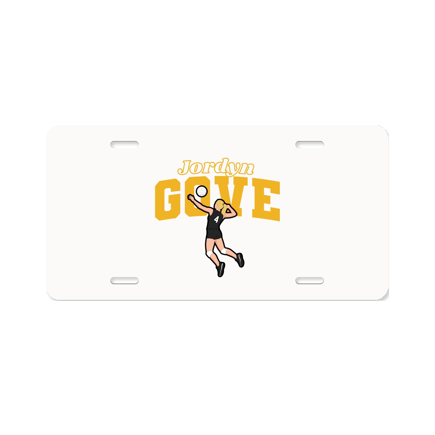 License Plate — Name Arch in Classic
