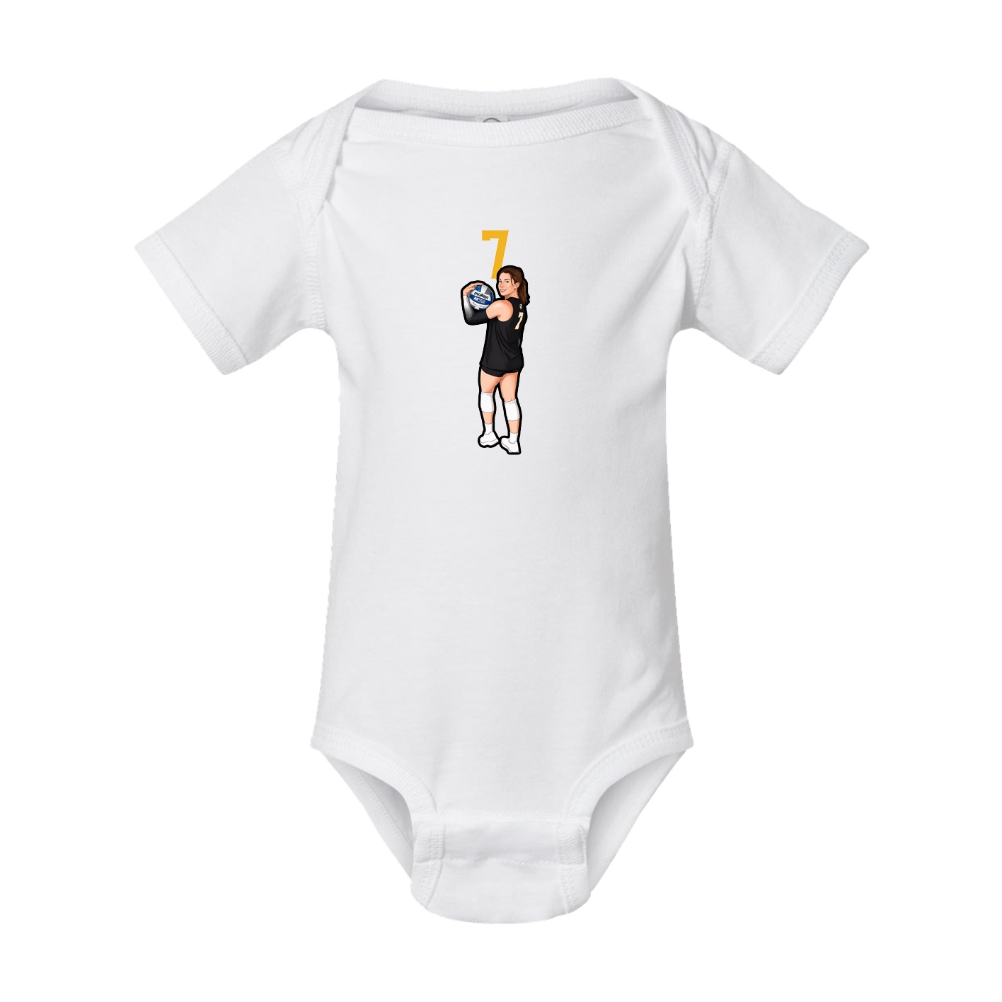Baby Onesie — Number Top in White