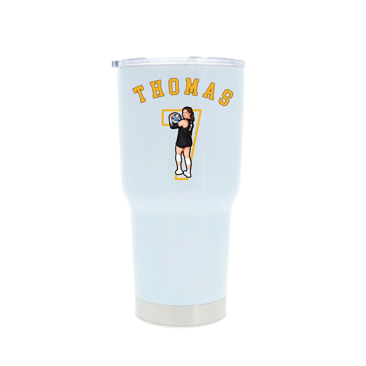 30oz Stainless Steel Tumbler — Shirsey Arch in White