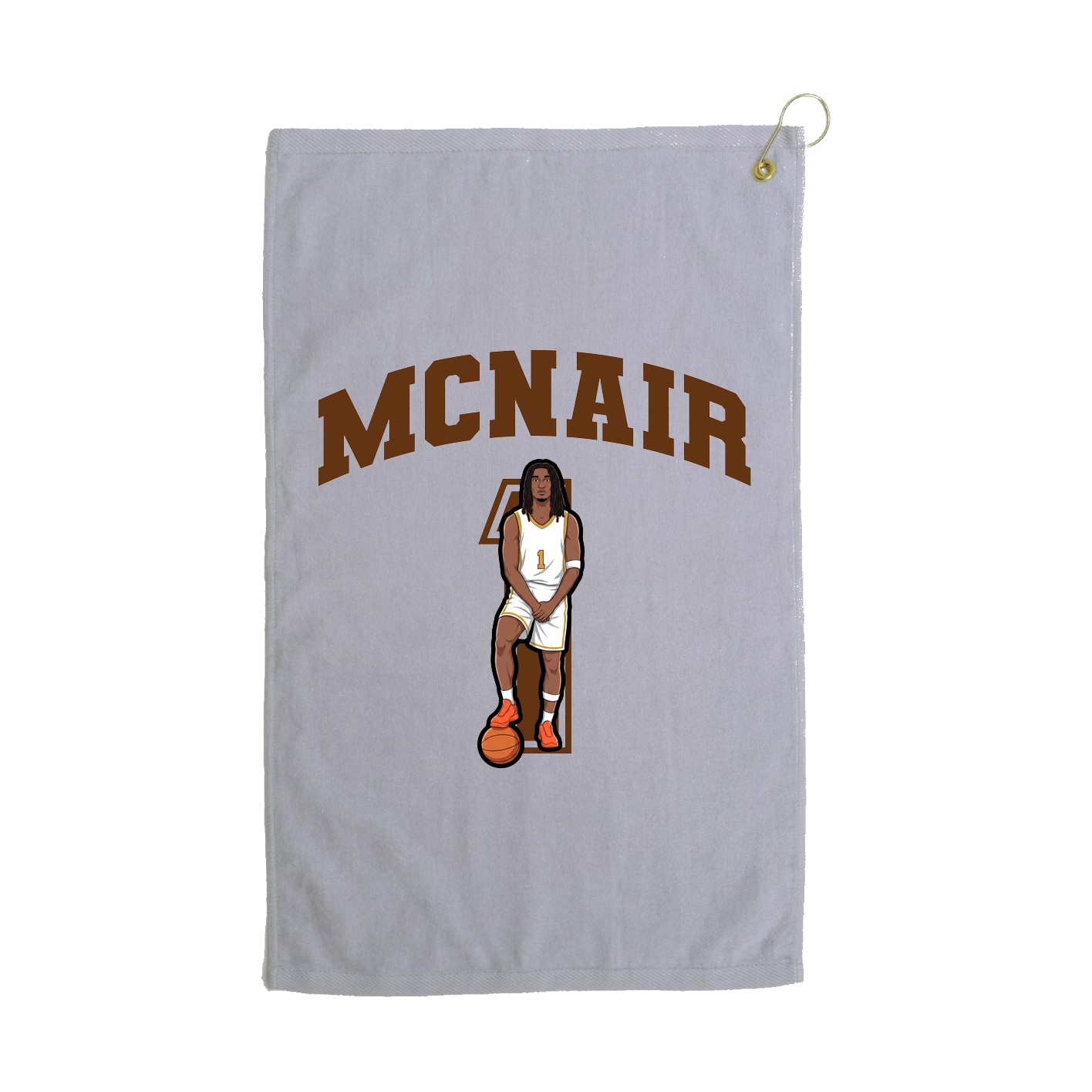 Golf Towel — Number in Grey