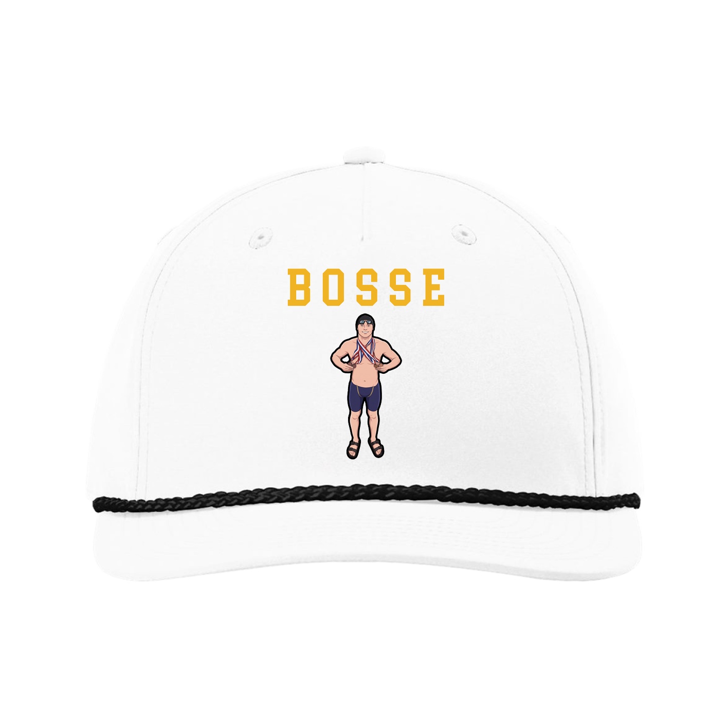 Five-Panel Classic Rope Cap — Shirsey in White