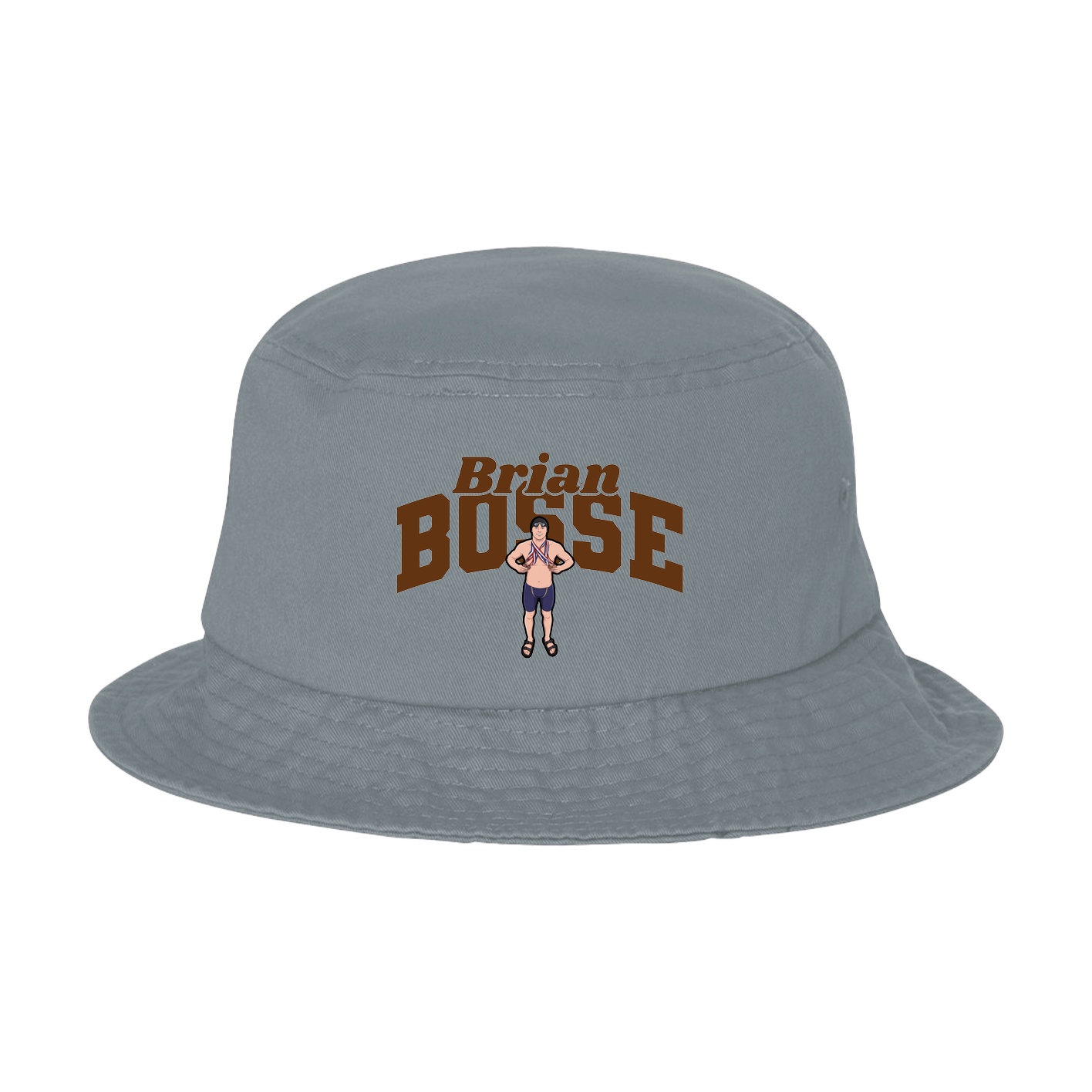 Bucket Cap — Signature Arch in Grey