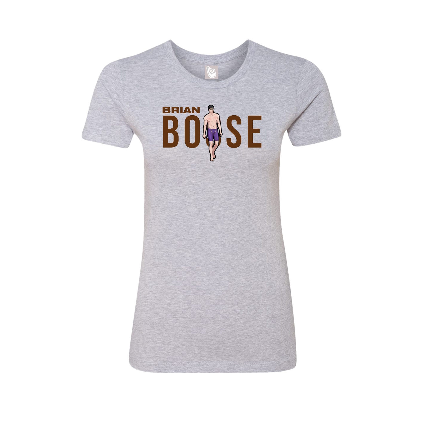 Fitted Women's Tee — Player Name in Grey