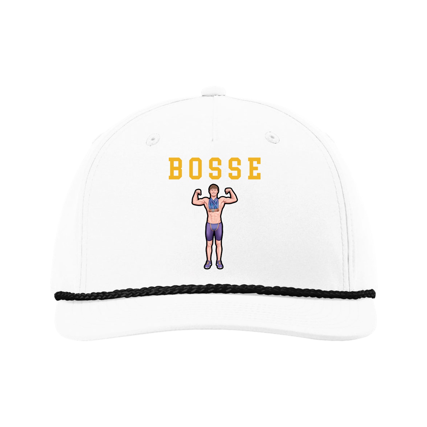 Five-Panel Classic Rope Cap — Shirsey in White
