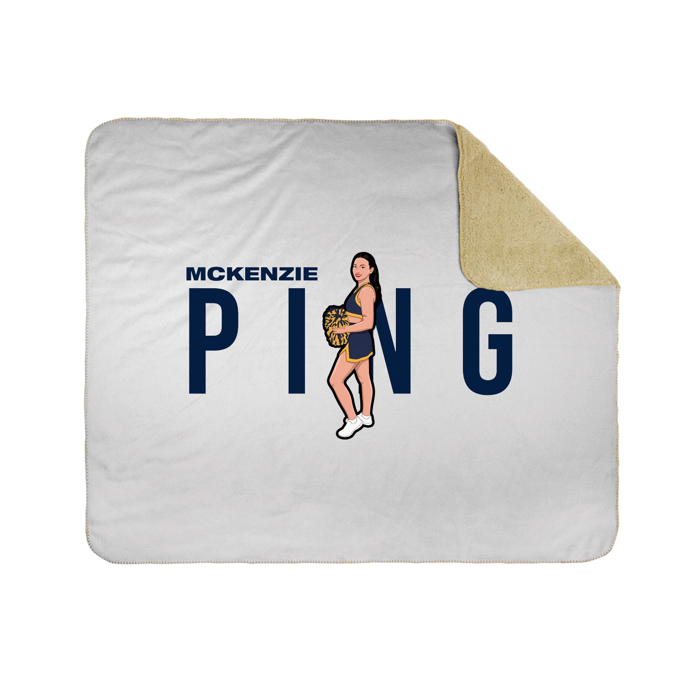 Throw Blanket — Player Name in White