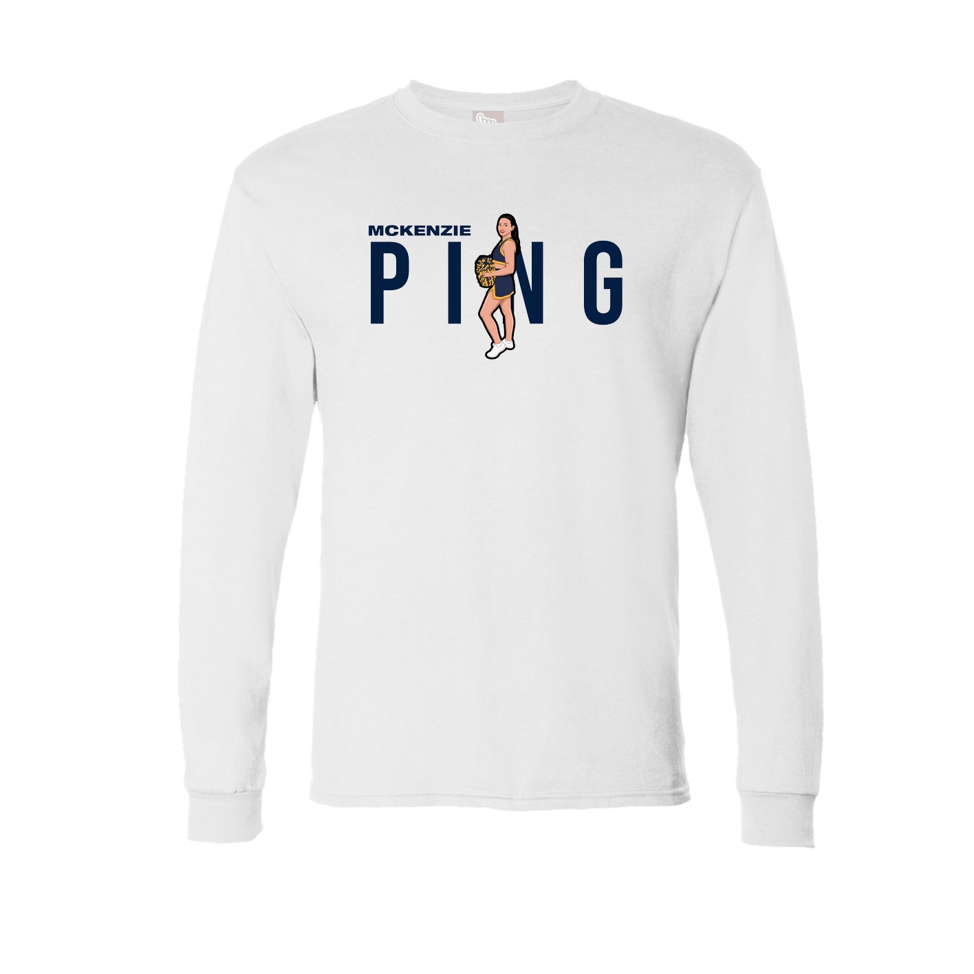 Long Sleeve Tee — Player Name in White