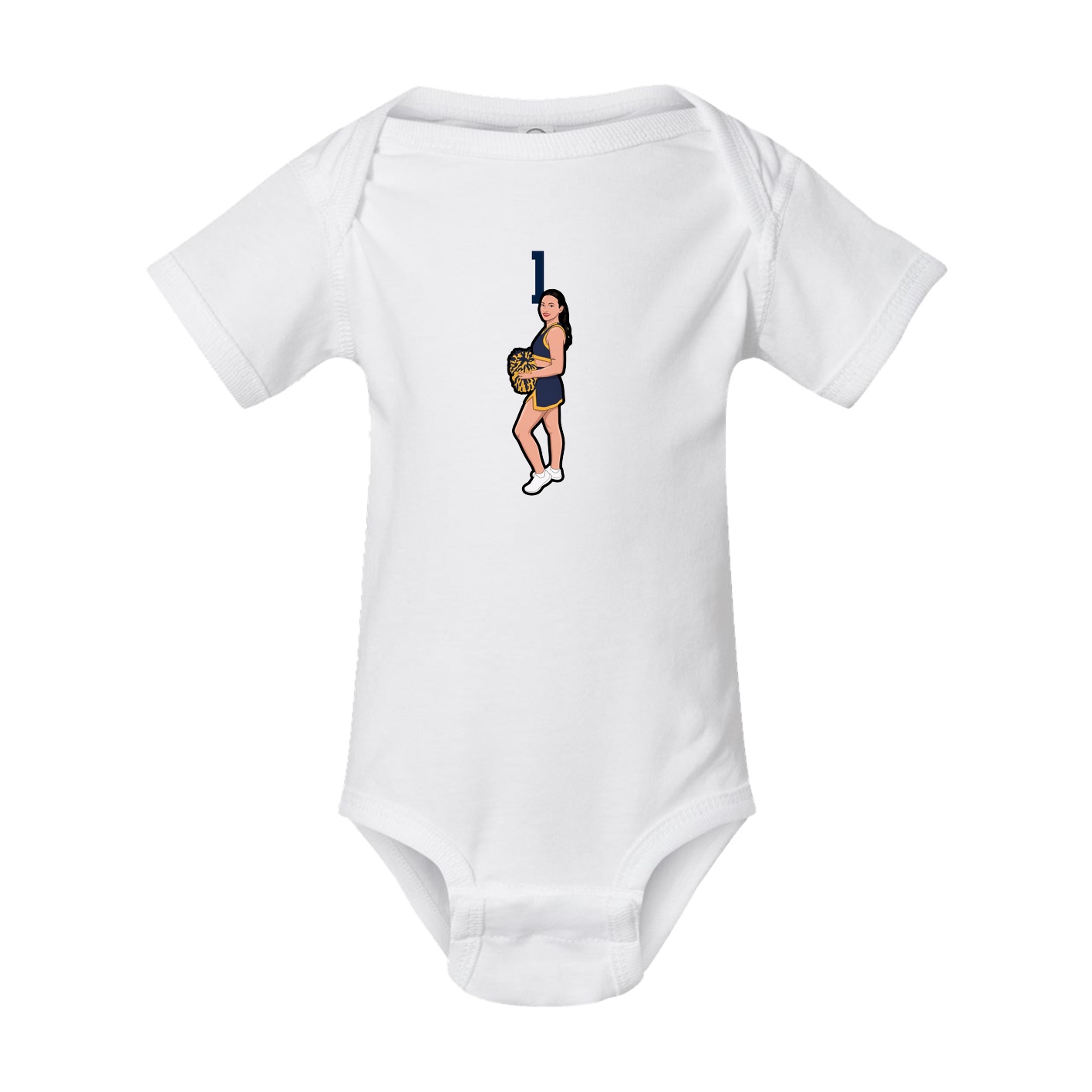 Baby Onesie — Number Top in White