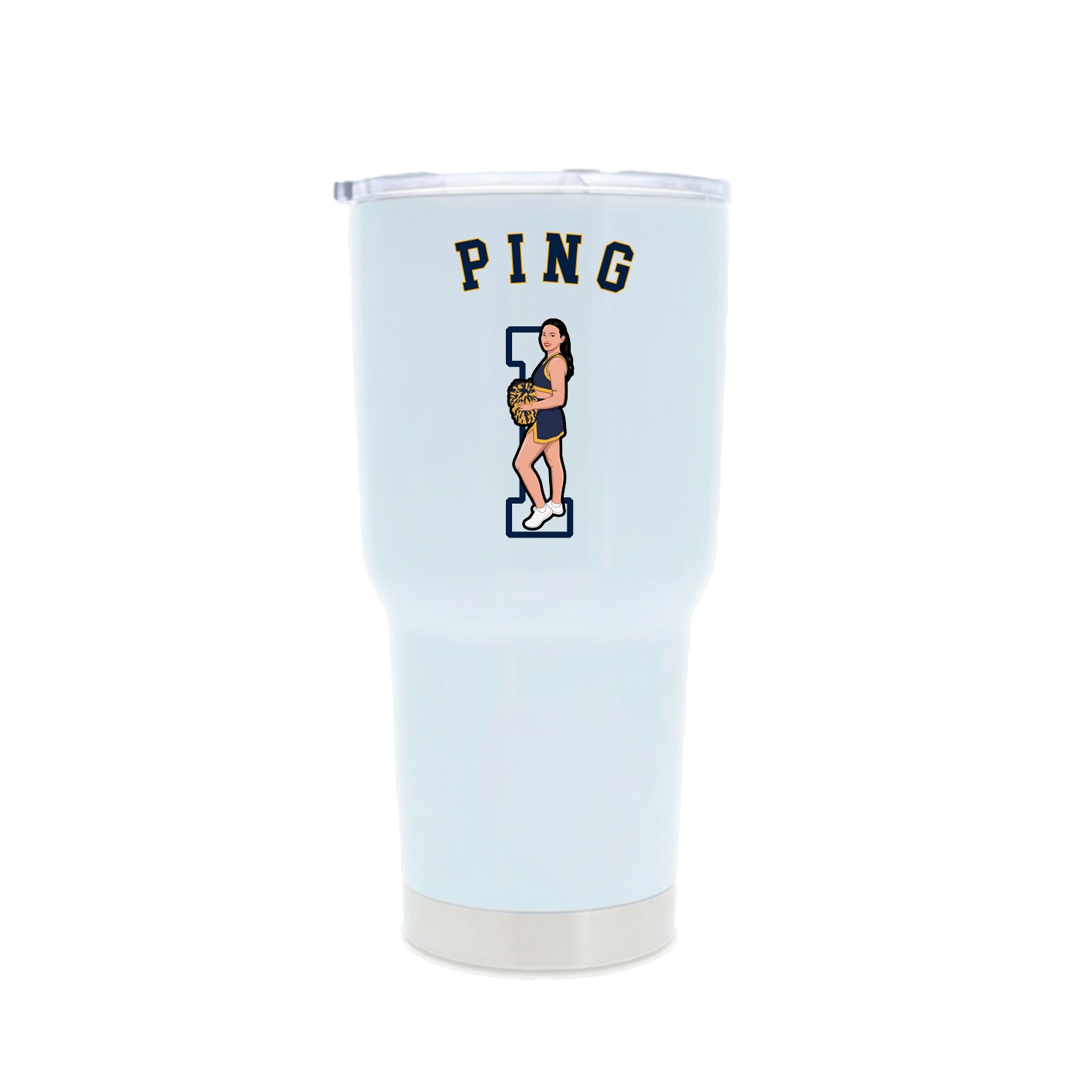 30oz Stainless Steel Tumbler — Shirsey Arch in White