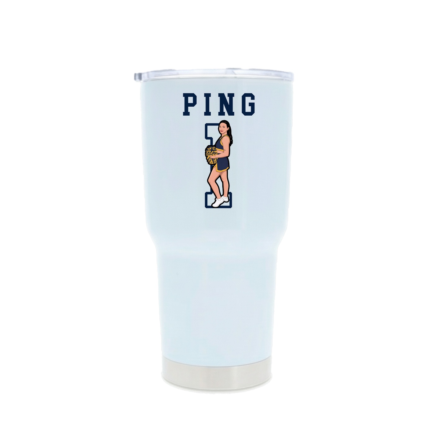 30oz Stainless Steel Tumbler — Shirsey in White