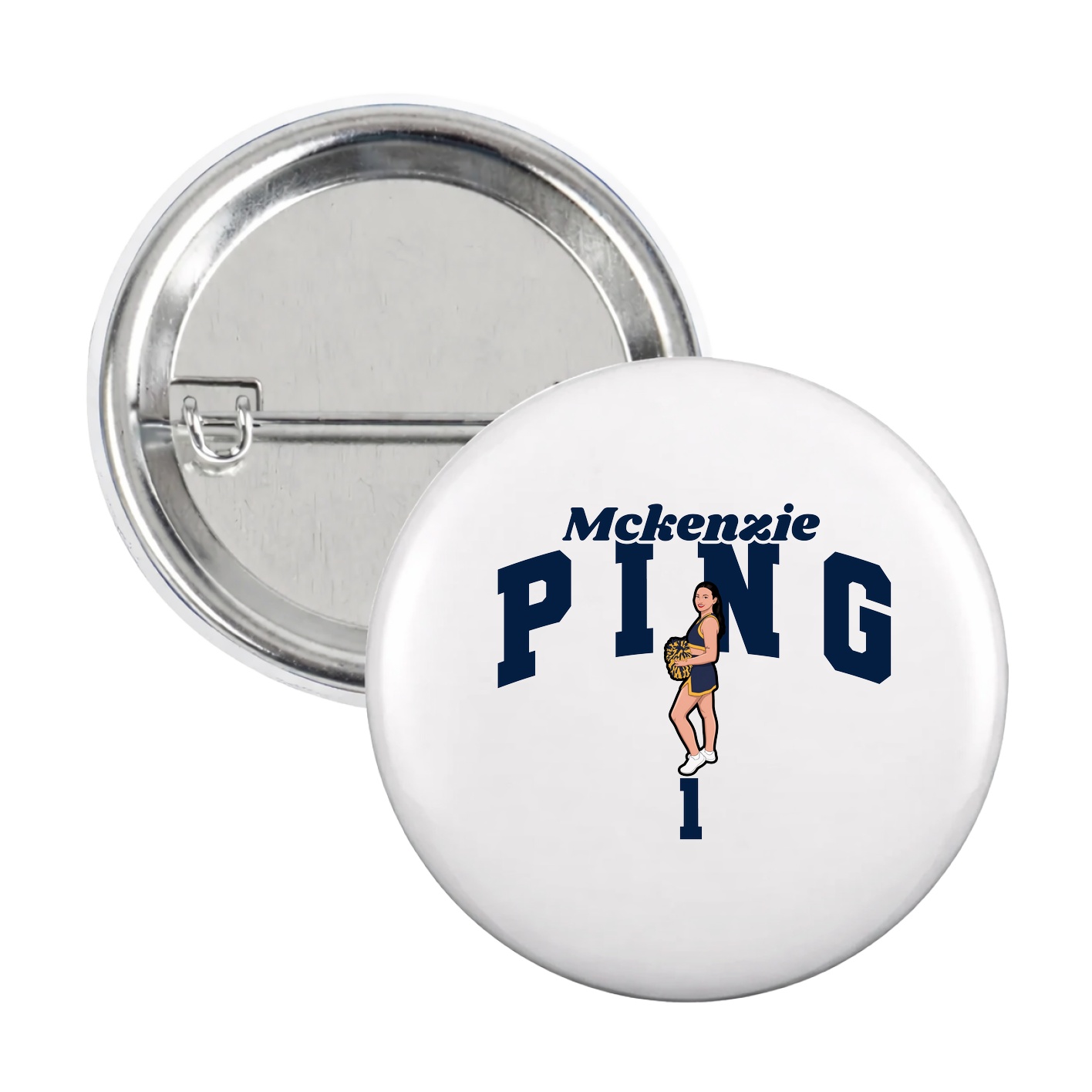 Game Day Button — Signature Arch in White
