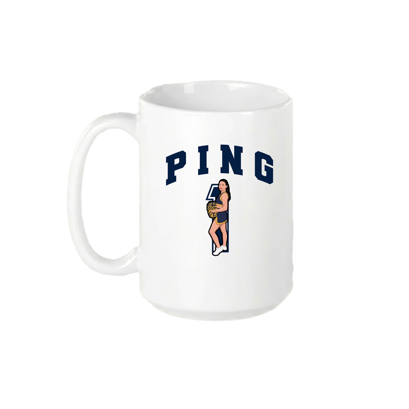 15oz Coffee Mug — Number in White