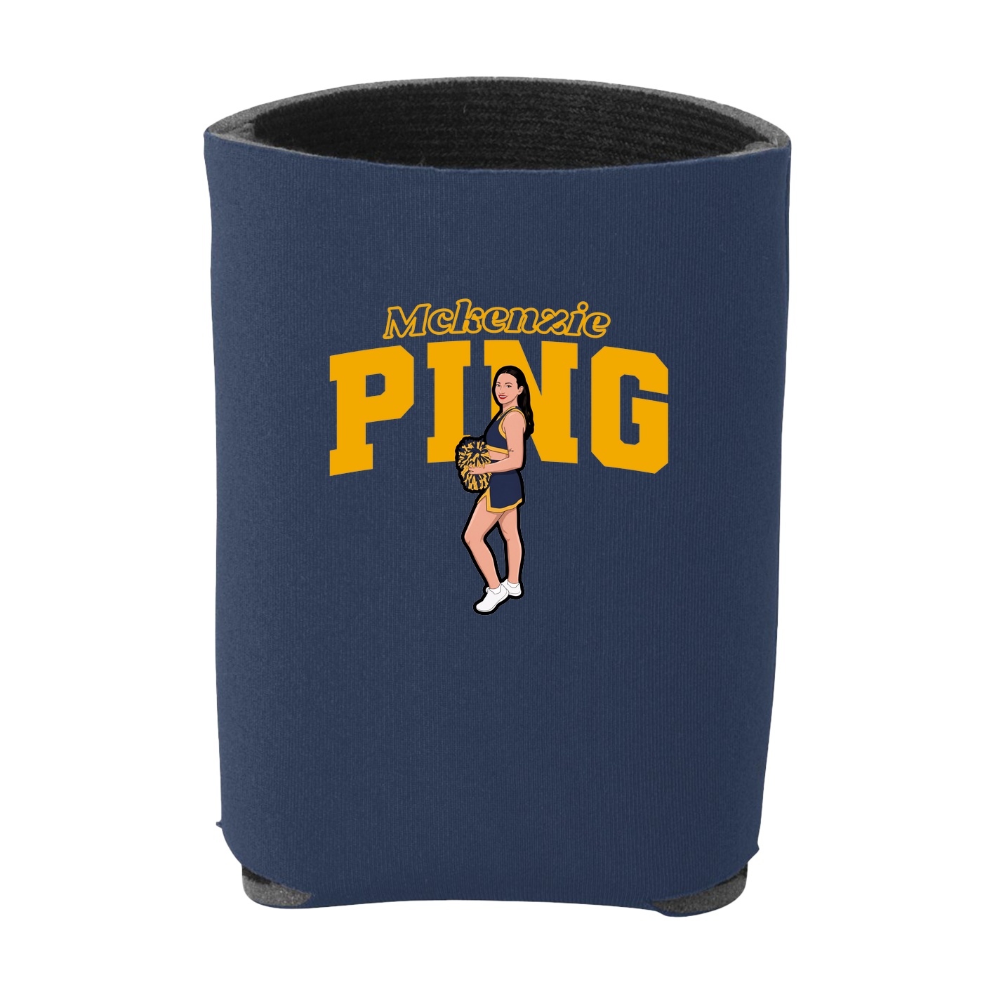 Can Holder — Name Arch in Navy