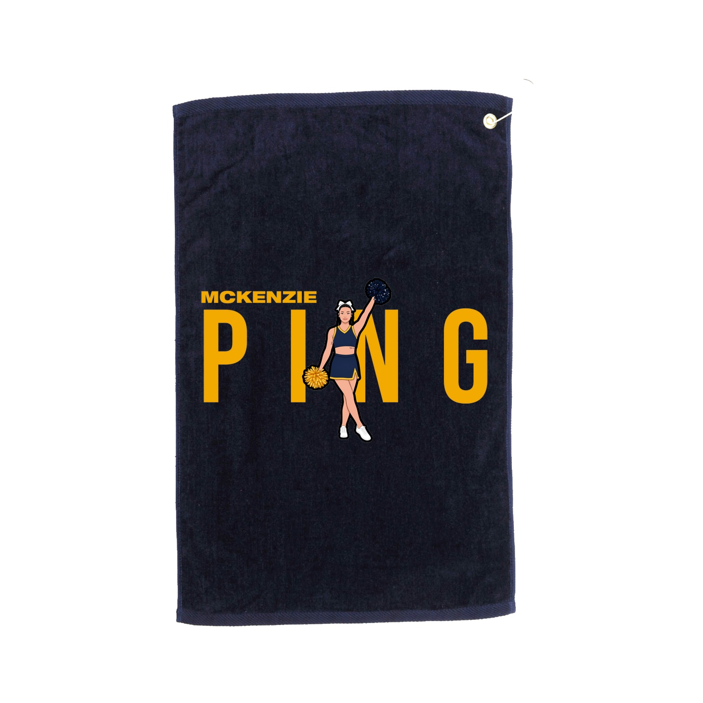 Golf Towel — Player Name in Navy