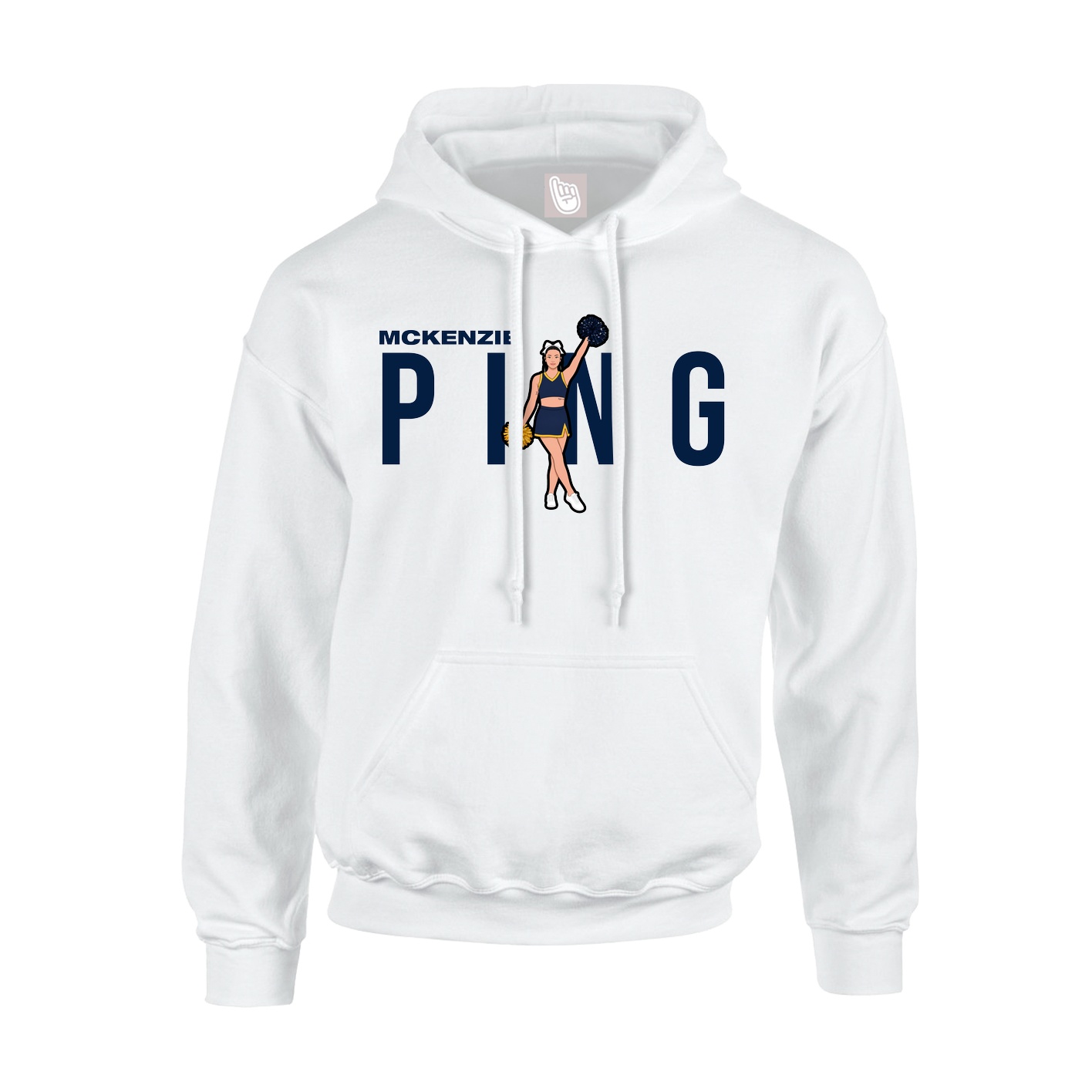 Youth Hoodie — Player Name in White