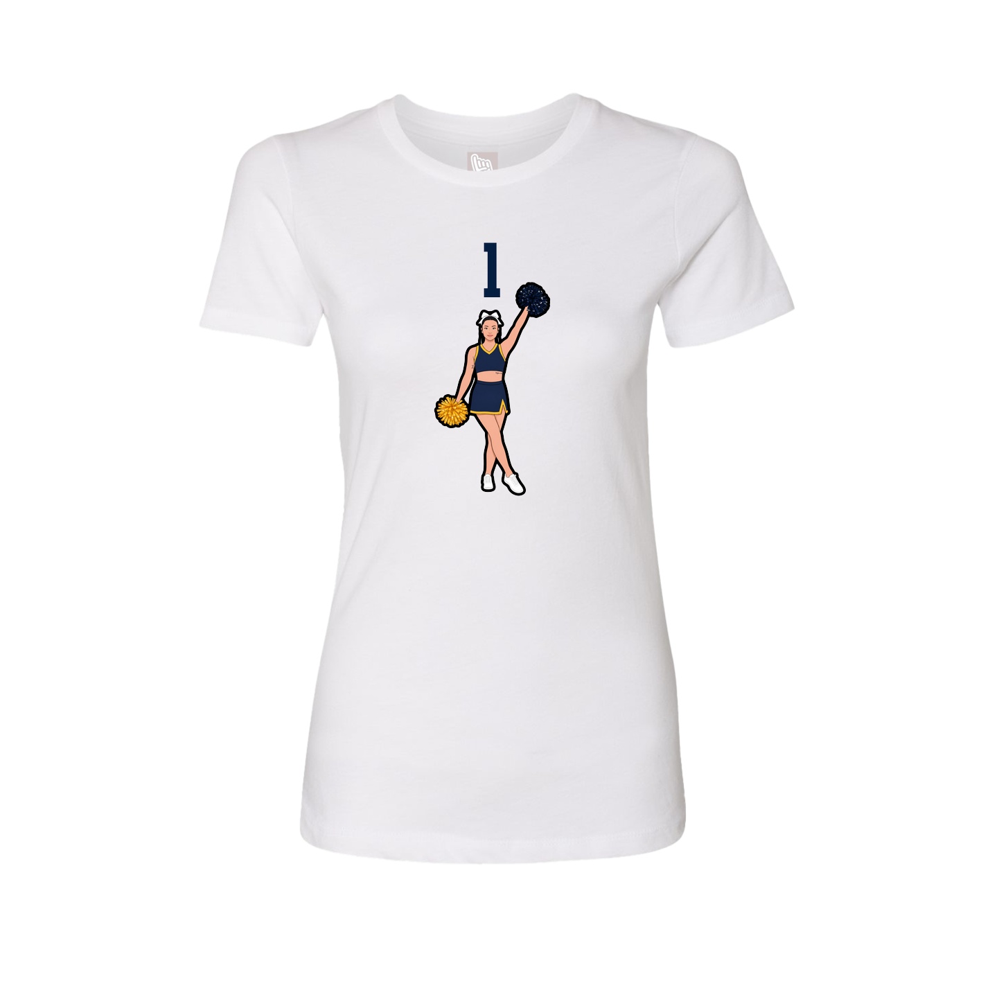 Fitted Women's Tee — Number Top in White