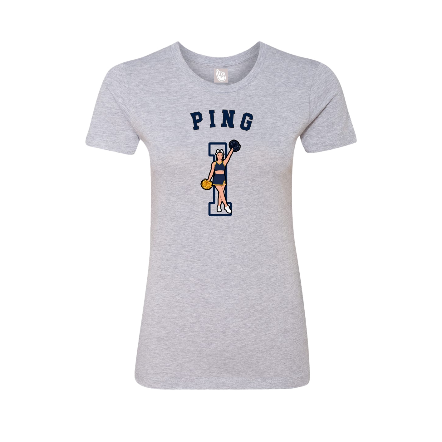 Fitted Women's Tee — Shirsey Arch in Grey