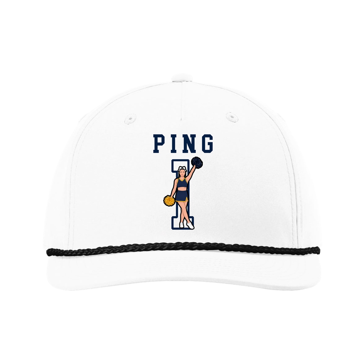 Five-Panel Classic Rope Cap — Shirsey in White