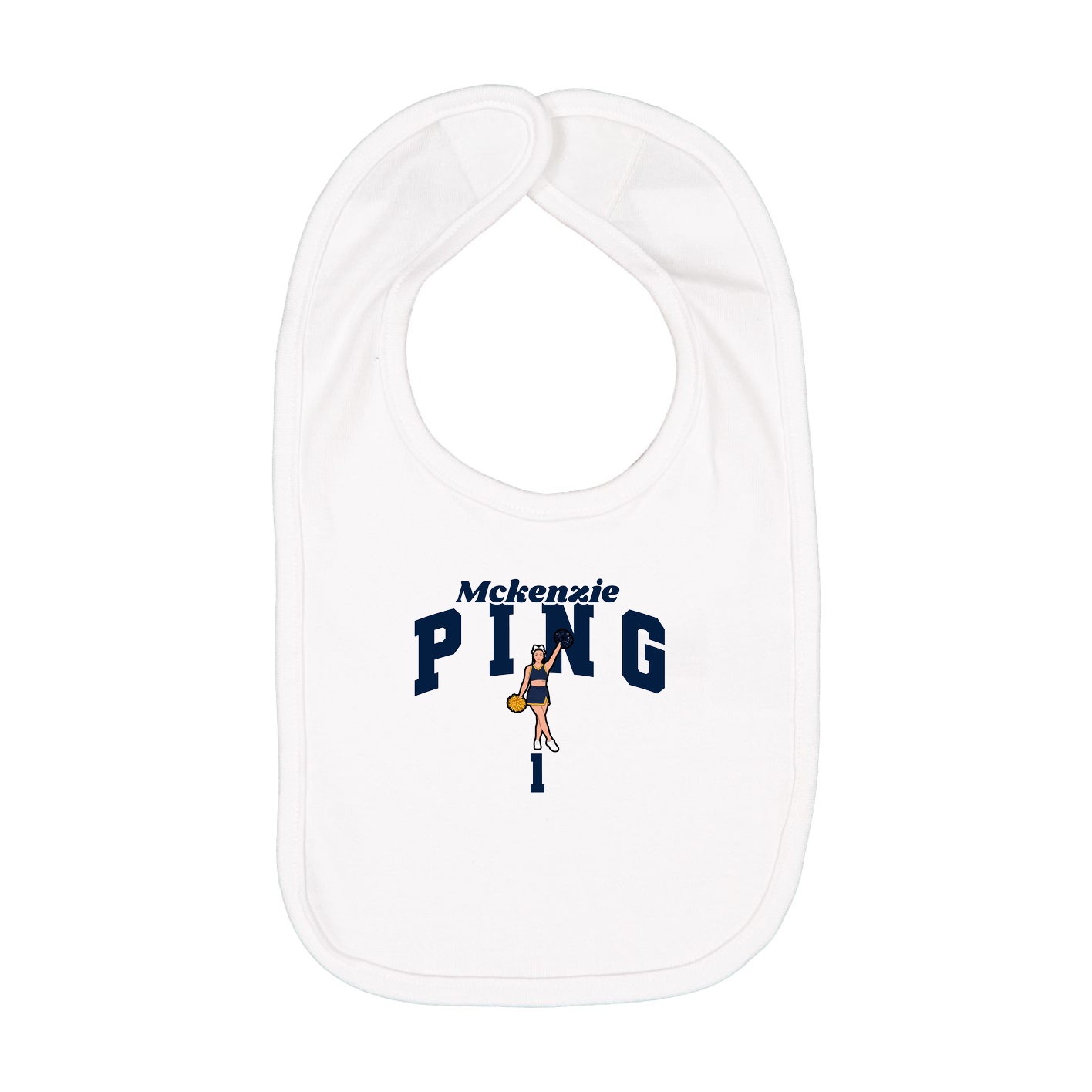Infant Bib — Signature Arch in White