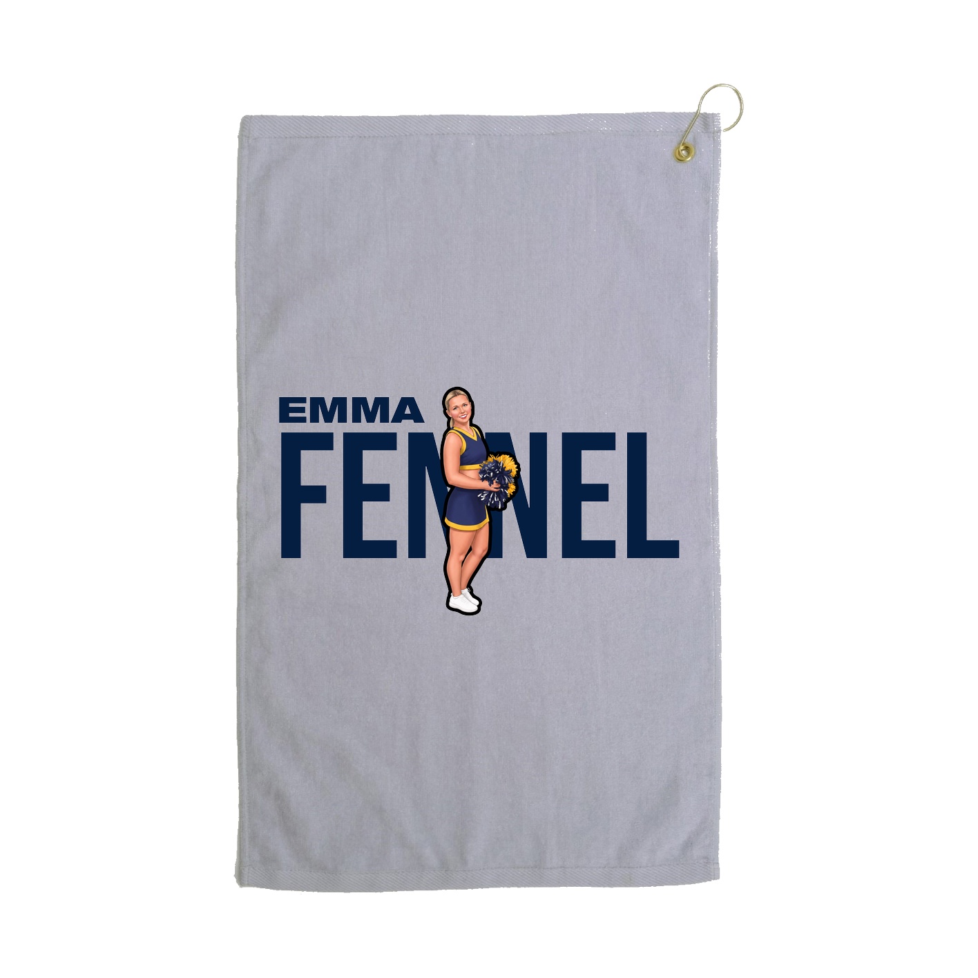 Golf Towel — Player Name in Grey