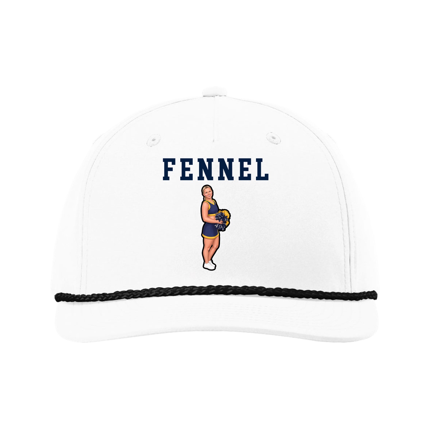 Five-Panel Classic Rope Cap — Shirsey in White