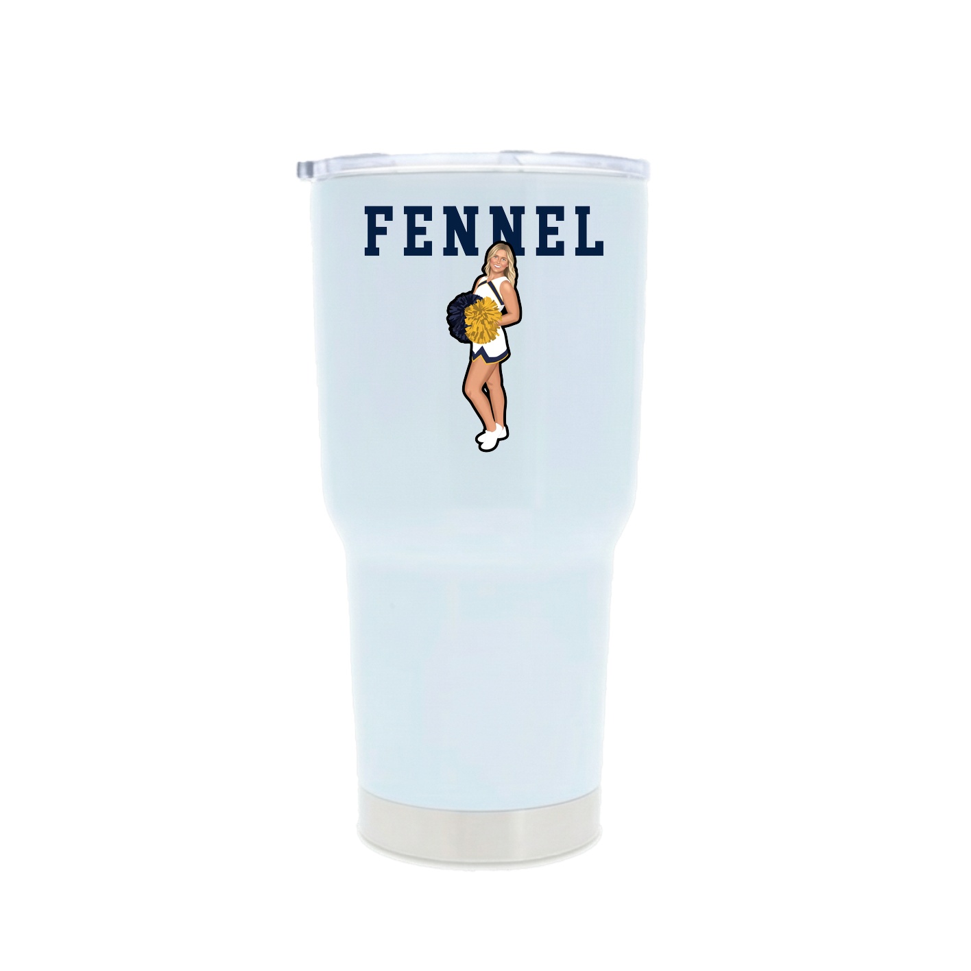 30oz Stainless Steel Tumbler — Shirsey in White