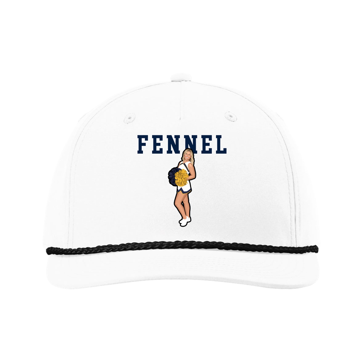 Five-Panel Classic Rope Cap — Shirsey in White