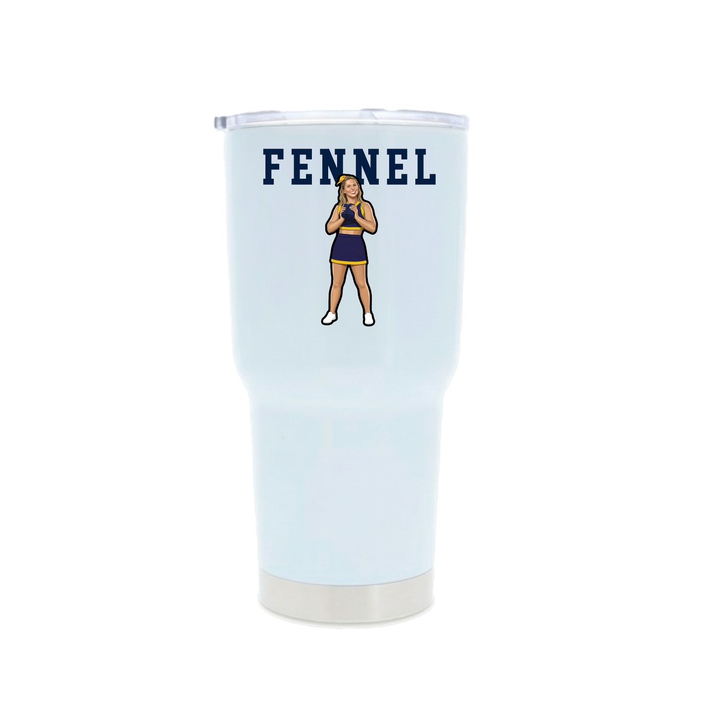 30oz Stainless Steel Tumbler — Shirsey in White