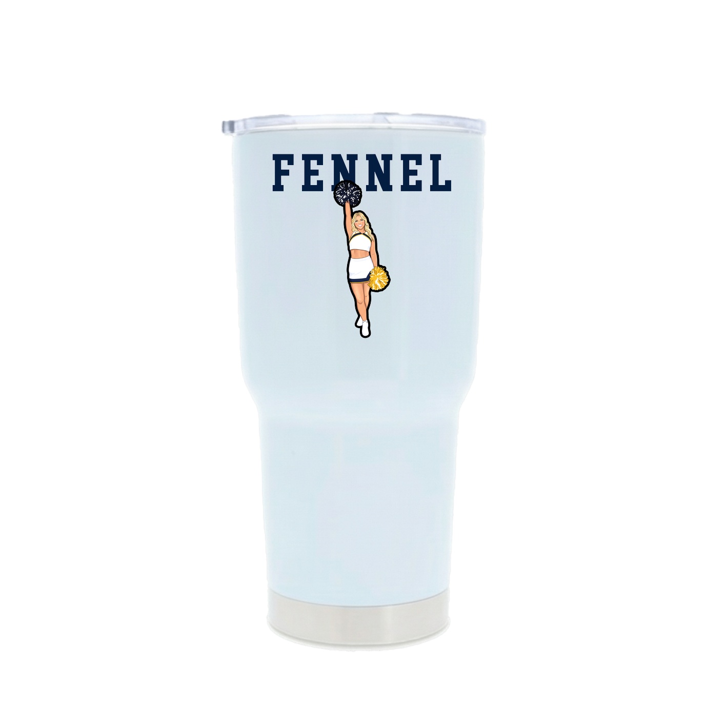 30oz Stainless Steel Tumbler — Shirsey in White