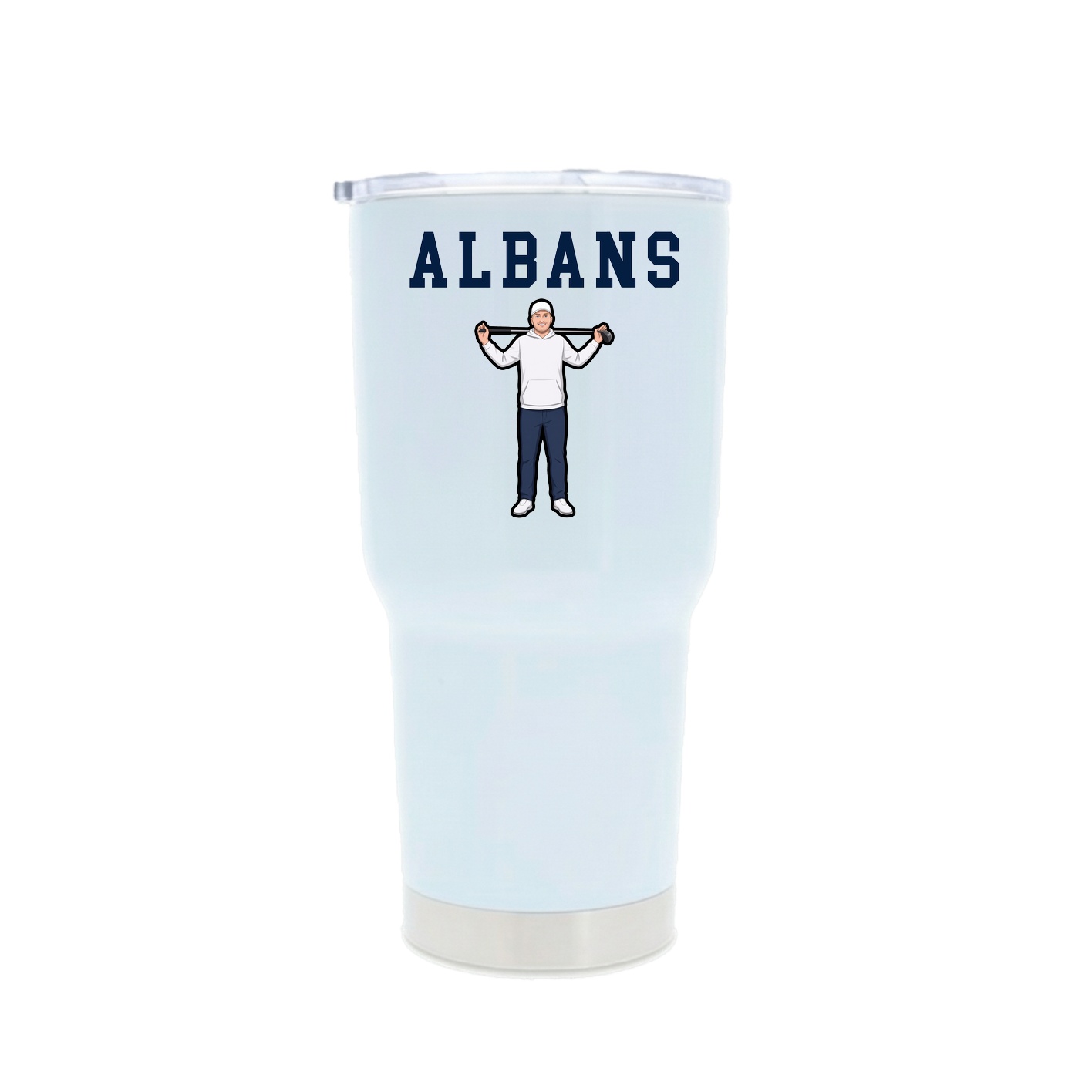 30oz Stainless Steel Tumbler — Shirsey in White