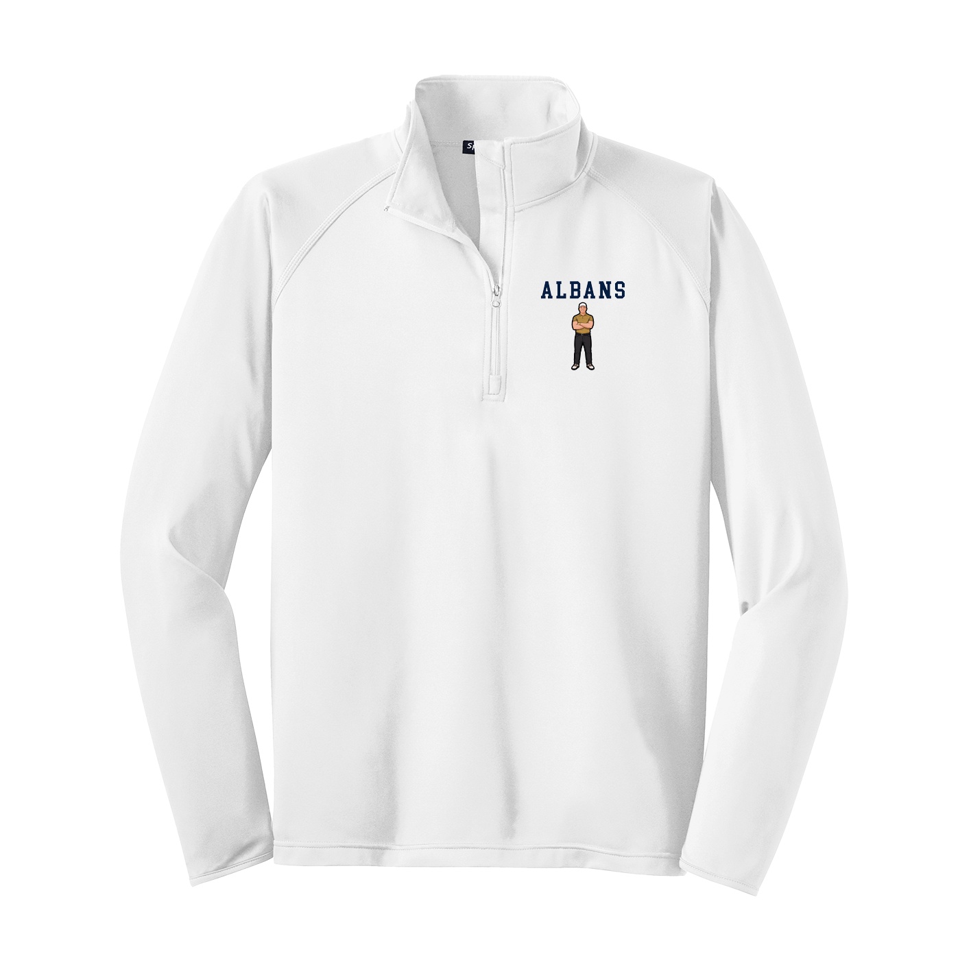 Q-Zip Pullover — Shirsey in White